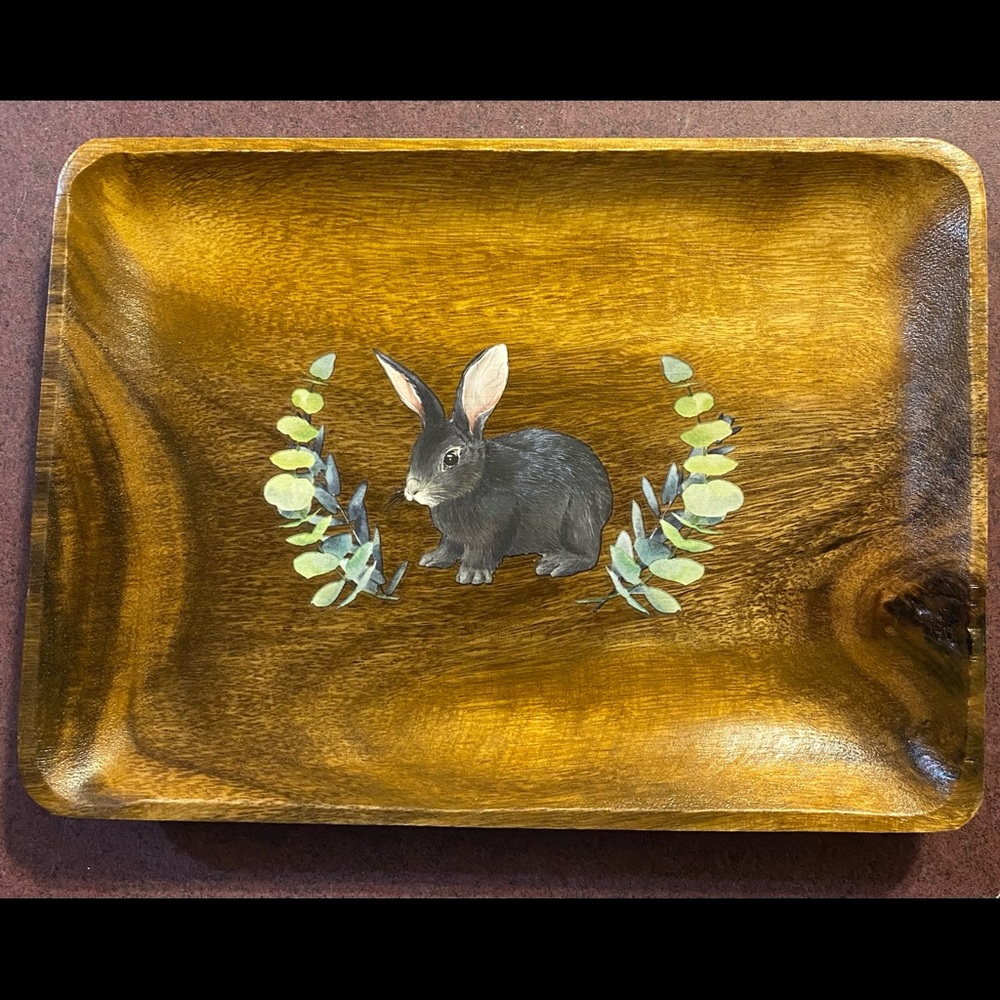 Wooden rectangular bowl. NWOT
